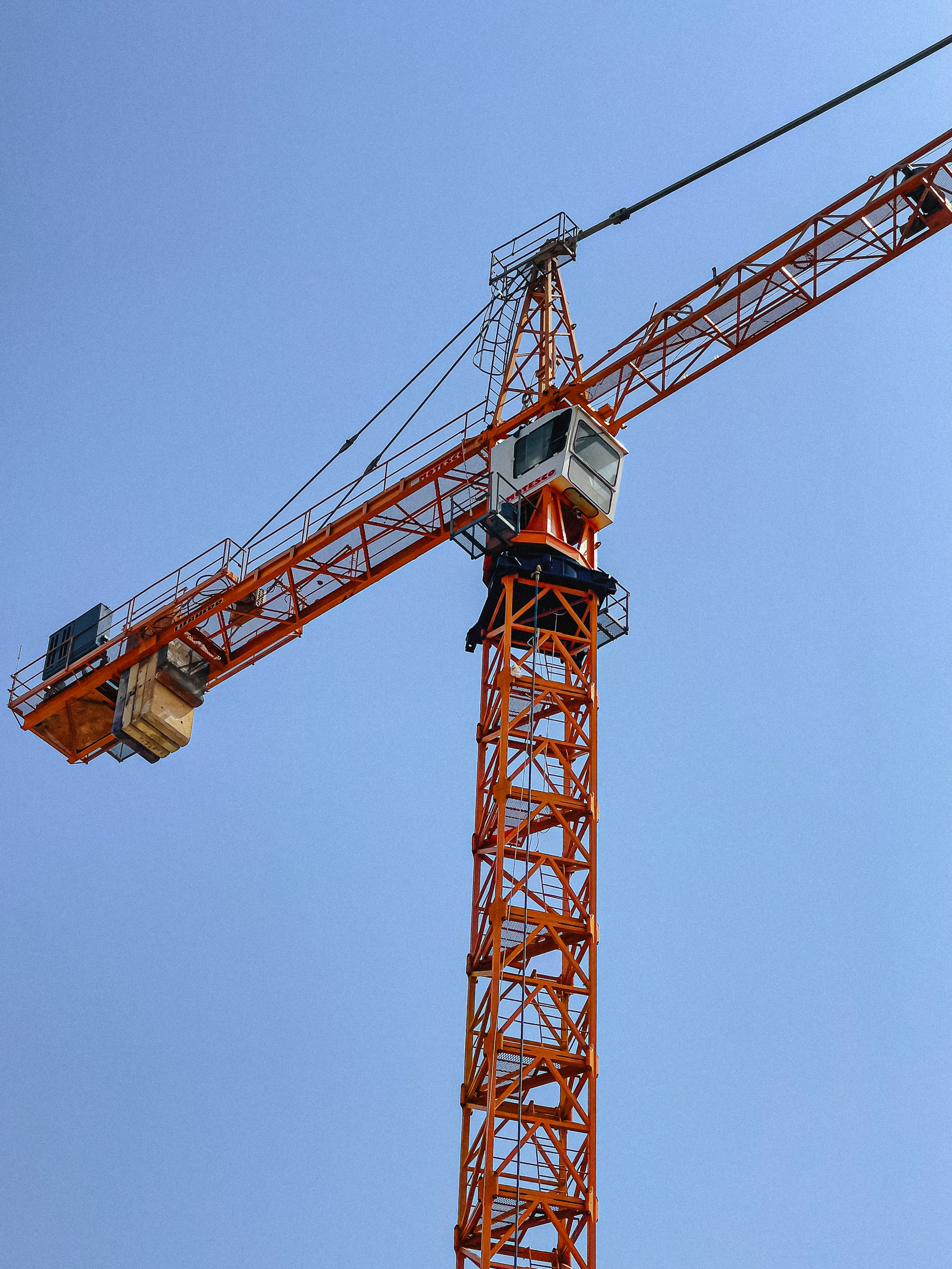Tower crane at construction site